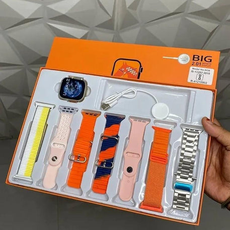 7 in 1 Ultra Smart Watch With 7 Straps And Wireless Charger With Free Delivery
