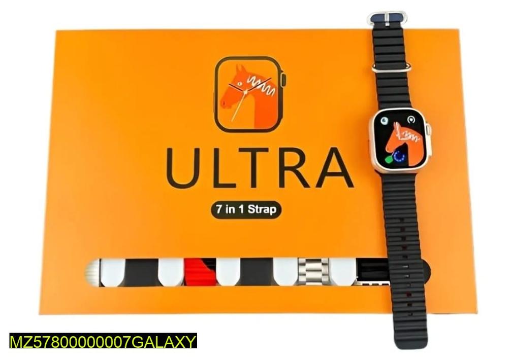 7 in 1 Ultra Smart Watch With 7 Straps And Wireless Charger With Free Delivery