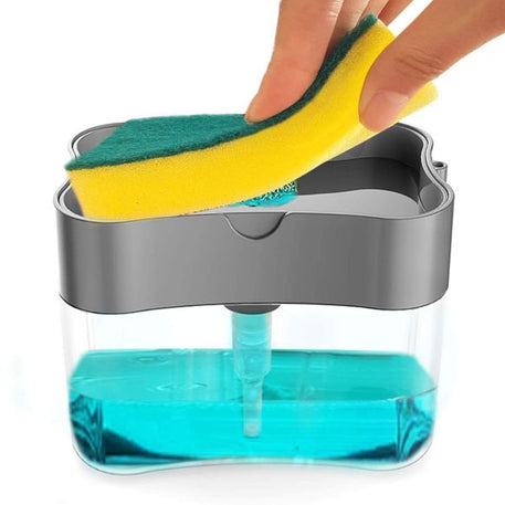 2 in 1 Premium Quality Plastic Soap Dispenser & Sponge Holder Pump (Free Delivery)