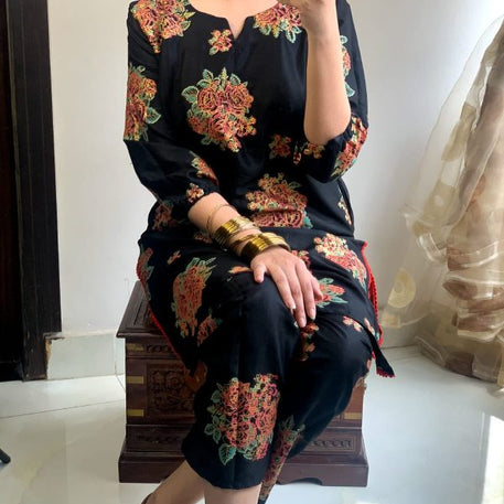 New Gulaab Design Two Piece Suits (premium Lilen) Block Print Designs