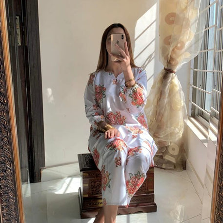 New Gulaab Design Two Piece Suits (premium Lilen) Block Print Designs