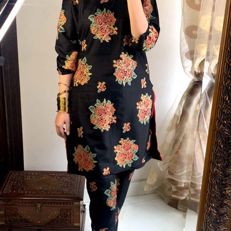 New Gulaab Design Two Piece Suits (premium Lilen) Block Print Designs